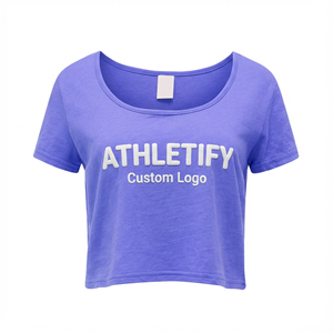 เสื้อยืดคอตตอนทรงหลวมสำหรับผู้หญิงเสื้อยืดแขนสั้นคอลึกสวมใส่สบายสำหรับใส่ได้ทุกวันและมีสไตล์ที่ไม่ต้องพยายาม - Product Image 1