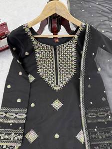 Séquence de couleur noire fonctionne beau costume Palazzo - Product Image 5