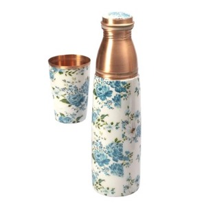 Artículo Más Vendido en 2025, Botella de Cobre Grabada Antigua de 330 g y 1 Litro, Artesanía Exquisita con Diseño Atemporal, Termo de Cobre - Product Image 1