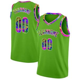 Camiseta de baloncesto para hombre personalizada OEM sublimada con cuello en V Pull impreso nombre del equipo y número camiseta de estilo retroceso - Product Image 5