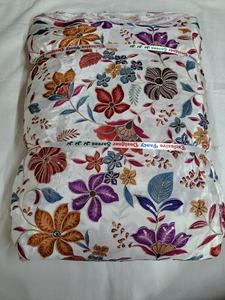 Top Rated Pure Crepe Woven Dyed Leaf Flower Embroidered Breathable Eco-Friendly Fabric Position Print Natural <b>Textile</b> Designer - Product Image 4