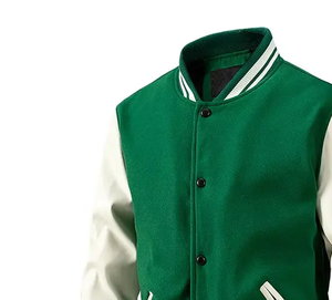 Custom Winter <b>Wool</b> Fabric Men's Bomber Jacket Stand <b>Quilted</b> Lining Fashionable Chenille Patches Letterman College Style - Product Image 5