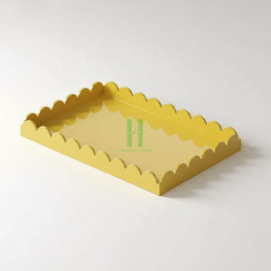 Plateau rectangulaire personnalisé de nouvelle conception haut de gamme, plateau en laque en MDF avec poignée, impression, plateau en laque en MDF en provenance du Vietnam - Product Image 2
