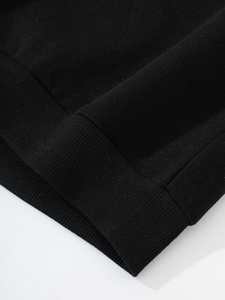 Ensemble survêtement en molleton noir personnalisé unisexe, sweat-shirt à col rond Y2K, jogging, vente en gros, OEM, étiquette privée, ODM, vêtements de sport décontractés, B2B - Product Image 4