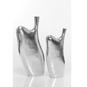 Ensemble de 3 grands vases en métal noir et argent en forme de bouteille, centre de table pour mariage ou salon - Product Image 6