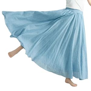 Falda Midi Elegante de Algodón Étnico para Mujer | Falda Etnica Elegante de Algodon y Sateen con Cintura Alta para Mujer - Product Image 5