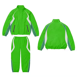 Ensemble de survêtement à capuche en nylon personnalisé pour hommes, grande taille, maternité, motif écossais tendance, vêtements de sport, collection automne-hiver, vente en gros - Product Image 3