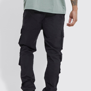 Pantalons cargo de style nouveau, vente en gros, style personnalisé, coton de haute qualité, 100%, 6 poches, pantalon cargo uni avec cordon de serrage pour hommes - Product Image 6