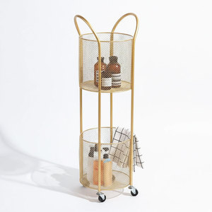Cesta de Metal con Recubrimiento en Polvo para Almacenamiento en el Baño, Portátil y Duradera - Product Image 1