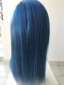 Exportación de la mejor calidad 100% Raw Indian Temple Virgin Venta al por mayor Cutícula alineada 18 ''Color azul 4x4 Cierre Peluca Proveedor indio - Product Image 5