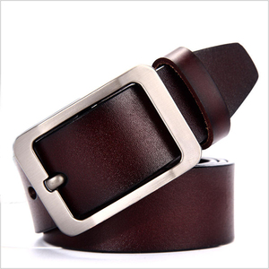 Cinturón Formal de Cuero Genuino para Hombre, Estilo Retro Europeo Americano, Hebilla de Placa, Duradero, Combinable con Todo, Estilo Ejecutivo - Product Image 2