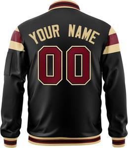 Premium Varsity Jacket Luxury Oversized Bomber Satin Contraste Stripes High Quality Urban Streetwear OEM Chaqueta al por mayor para hombres - Product Image 2