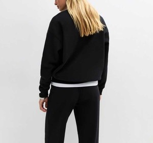 Sudadera de lana de algodón Unisex informal para ropa de invierno Sudadera de cuello redondo de gran tamaño de estilo callejero - Product Image 5