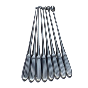 Instruments de chirurgie osseuse de qualité supérieure ensemble de curettes en os Curette chirurgicale en acier allemand de 170 mm de long avec poignée enduite de titane - Product Image 1