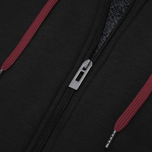 Vente en gros de sweat à capuche en fourrure pour homme haute qualité hiver chaud logo personnalisé fermeture éclair épaisse polaire hiver lourd sweat à capuche en fourrure doublée fermeture éclair - Product Image 5