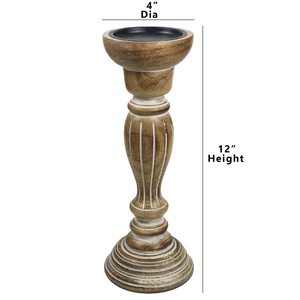 เชิงเทียนไม้สำหรับตกแต่งบ้านโต๊ะรับประทานอาหาร - Product Image 2