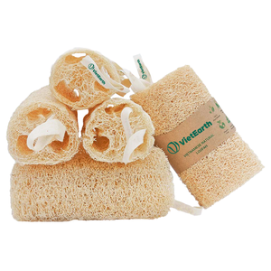 Esponja Facial Natural de Luffa al por Mayor, Rectangular, para Ducha, Baño, Exfoliante Corporal, Cepillo Exfoliante, Rectangular Moderno, en Bolsa OPP - Product Image 3