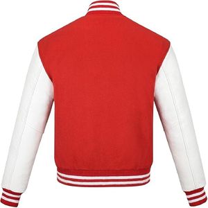 Chaqueta Universitaria de Béisbol de Lona Personalizada al por Mayor para Hombre y Unisex, Opción de Logotipo Frontal, Diseño de Equipo Universitario - Product Image 2