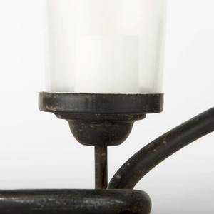 Farmhouse Style Forged Metal and Glass Votive Holder for Christmas and Easter <b>Mantel</b> and <b>Fireplace</b> Decor - Product Image 6