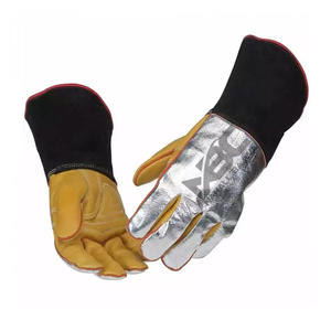 Gants de sécurité en cuir de vache fendu résistants au feu avec logo personnalisé Gants de travail de soudage à la main pour soudeurs - Product Image 1