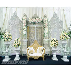 Décoration de scène de mariage exquise, style USA et asiatique, en fibre, nouveau décor d'événement en forme d'hémisphère - Product Image 1