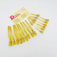 Taille personnalisée barbier coiffeur sectionnement épingles à cheveux Salon Alligator pinces à cheveux en acier inoxydable Extension de cheveux canard Bill Clip