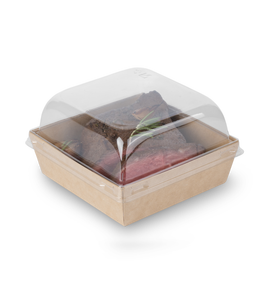 High Quality 800ml <b>Square</b> Kraft Box Leakproof Stackable Microwave Safe Takeaway Food Container Custom Logo - Product Image 1