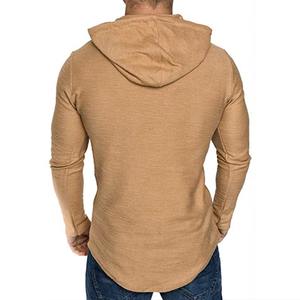 Jersey con capucha Classic Fit 100% algodón para ropa de gimnasio informal Trajes de estilo callejero moderno Sin bolsillos Sudaderas con capucha personalizadas Hombres - Product Image 3