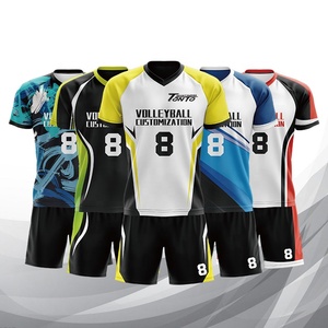 Custom New Uniform Design <b>Set</b> Low MOQ OEM <b>Volleyball</b> Uniform For Men Quick dry 100% Polyester Material Lightweight - Product Image 2