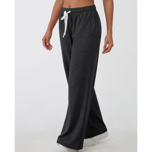 กางเกงวอร์มทรงหลวมผ้าสเตรชสำหรับผู้หญิง มีเชือกผูกเอว กระเป๋าข้าง สไตล์ลำลอง เหมาะสำหรับออกกำลังกาย ไซส์พลัส - Product Image 3