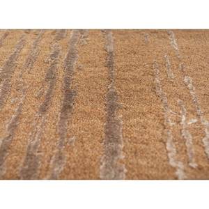 Alfombra Kavi Beige y Marrón Anudada a Mano de Lana y Seda de Bambú, Diseño Free Verse, 10 mm de Grosor, Rectangular, para Hogar o Pasillo - Esk-376 - Product Image 3