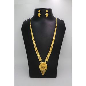 Indian <b>Antique</b> Jewelry <b>Gold</b> Plated Trendy Pure Brass Indian Bridal Wedding Wear Jewelry High Quality Necklace Set - Product Image 1