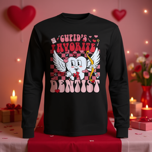 Camiseta de manga larga para asistente dental, favorita de Cupido, para el Día de San Valentín - Product Image 3