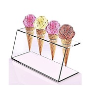 Support de cornet de crème glacée acrylique de meilleure qualité Affichage Prix direct d'usine Support de cornet de crème glacée acrylique rond pour la décoration