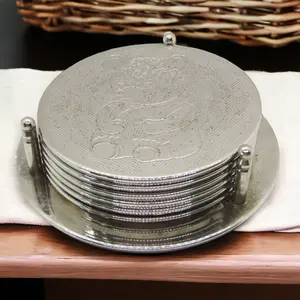 Tampons de boissons à thé en acier inoxydable 304 à prix réduit avec support Golden Leaf Design Holder best-seller - Product Image 1