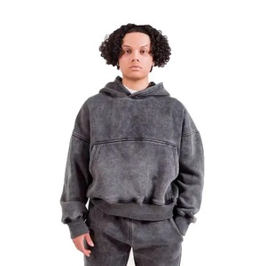 Personnalisé 450 GSM Hommes Jogger Survêtement Hommes Poids Lourd Baggy Pantalon De Survêtement À Capuche Flare Sweat Pantalon À Capuche Ensembles Survêtement Hommes - Product Image 6