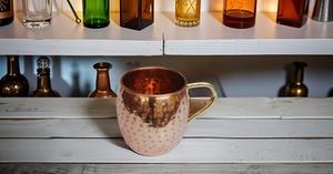 Cuivre martelé et laiton poignée tasse Design eau potable moscou Mule tasse tasse pour Restaurant Ware Bar Vodka décor à la maison cadeau - Product Image 4