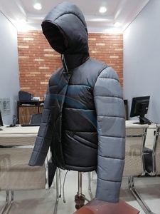 ORCAFITS Chaqueta Acolchada Negra para Hombre con Cuello Alto, Cortavientos, de Poliéster, Abrigo Casual de Invierno con Cremallera, Ajuste Regular, Color Liso - Product Image 1