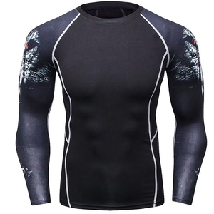 Nueva llegada de ropa deportiva para gimnasio, elegante camiseta de protección UV para adultos, de la mejor calidad, manga larga, con estampado por sublimación, para hombre. - Product Image 3