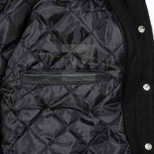 Chaqueta Universitaria para Hombre 100% Algodón con Cuello Alto y Logotipo Frontal, Chaqueta de Invierno Transpirable y Ecológica - Product Image 6