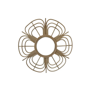 Miroir mural rond en rotin de style rustique de haute qualité, décoration pour salon, chambre à coucher, entrée, provenance du Vietnam - Product Image 3