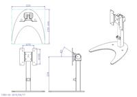 Support de support de moniteur LCD de bureau avec supports de support libres Vesa Standard 75*75 & 100*100mm bras LCD incliné à 35 degrés charge maximale 8kgs