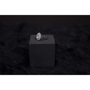 NOVAMART Fine SILVERINGS 925 STERLING ROYAL RADIANCE EMBELLISHED DIAMOND <b>RING</b> Fashionable Inlay Technology Emerald Cut Claw for - Product Image 2