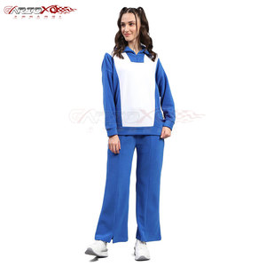 Chándal de poliéster para mujer para correr chaqueta de manga larga con cremallera y pantalones de jogging chándal de poliéster para mujer con logotipo personalizado - Product Image 1