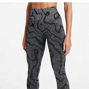 Entraînement imprimé taille haute élastique pantalon de course extensible dans les quatre sens Push up Hip Gym Fitness Leggings - Product Image 3