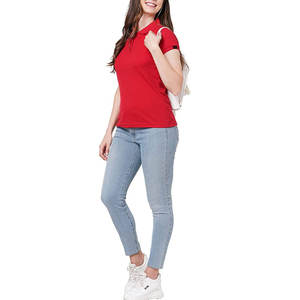 Polo negro con logotipo personalizado de alta calidad/Polo de algodón pesado/Polo deportivo de moda al por mayor para mujer - Product Image 2