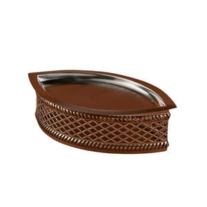 Bol de service moderne en métal, design arabe personnalisé, sans BPA, pour dattes au chocolat, écologique, style Moyen-Orient, mariage - Product Image 2