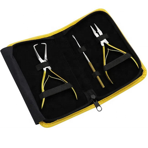 Kit d'outils d'extension de cheveux attachés à la main avec aiguille kit d'outils professionnels d'extension de cheveux et de perles pince vente en gros OEM - Product Image 1