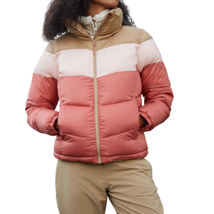 Chaqueta Acolchada Y2K de Talla Grande para Mujer, Chaqueta de Invierno con Bloques de Color, Abrigo Acolchado Cálido y Aislado, Estilo Retro Moderno, Prenda Exterior con Cremallera de Secado Rápido - Product Image 3