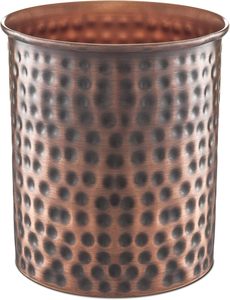 Elegant Antique Copper Stainless Steel <b>Utensil</b> <b>Holder</b> with Sturdy Metal Base <b>Kitchen</b> Storage Spice Rack - Product Image 6